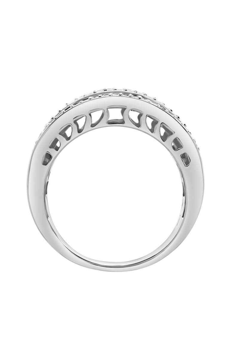 Vero 14K Gold Round Diamond Studded Dome Ring - 1.34cts, Alternate, color, 14K White Gold