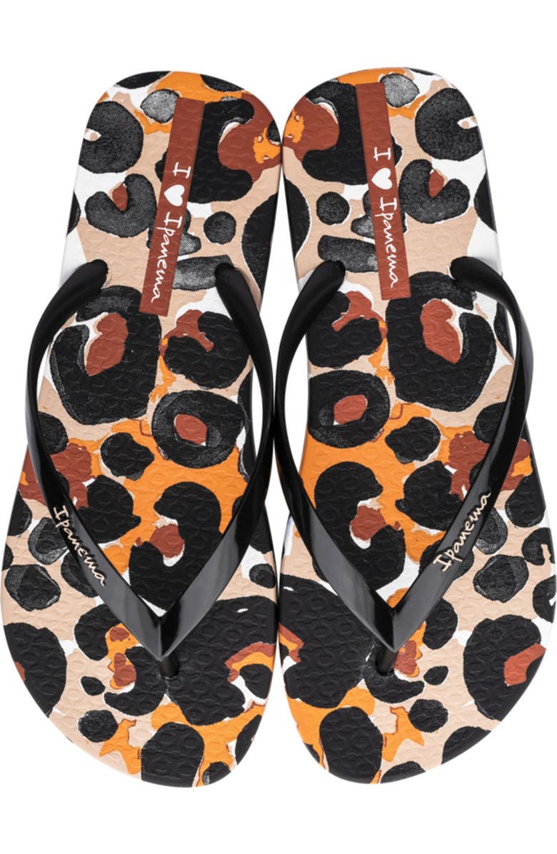 Ipanema Animal Print Flip Flop, Alternate, color,