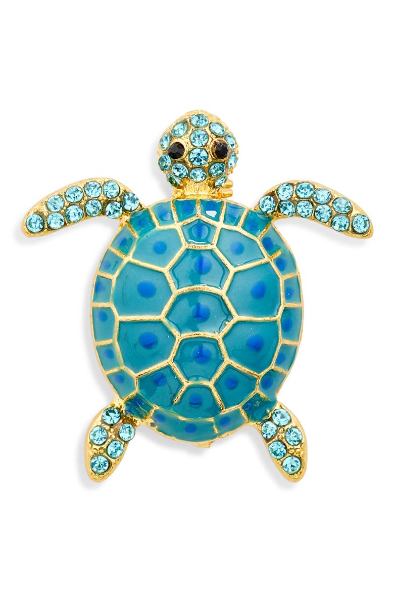 Green Turtle Lapel Pin, Main, color, GREEN