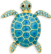 CLIFTON WILSON Green Turtle Lapel Pin