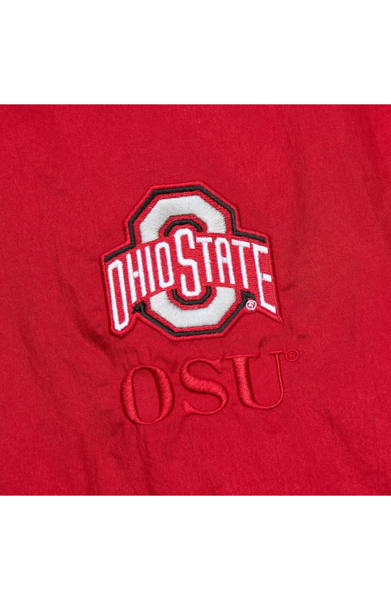 Mitchell & Ness Men's Mitchell & Ness Scarlet Ohio State Buckeyes Team 3.0 Anorak Half-Zip Hoodie, Alternate, color, Scarlet