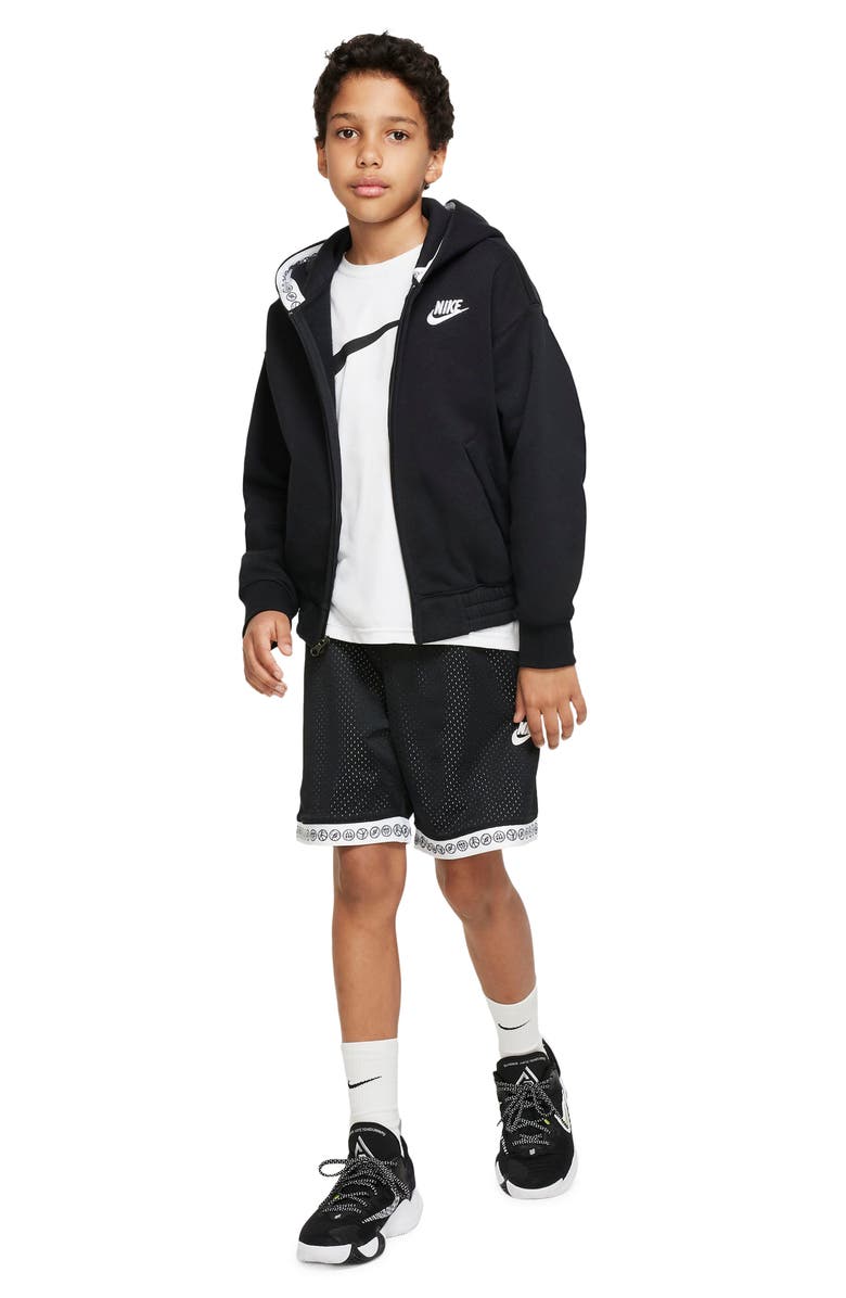 Nike Kids' Culture of Basketball Dri-FIT Zip-Up Graphic Hoodie, Alternate, color, 