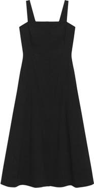 Theory Square Neck Midi Dress
