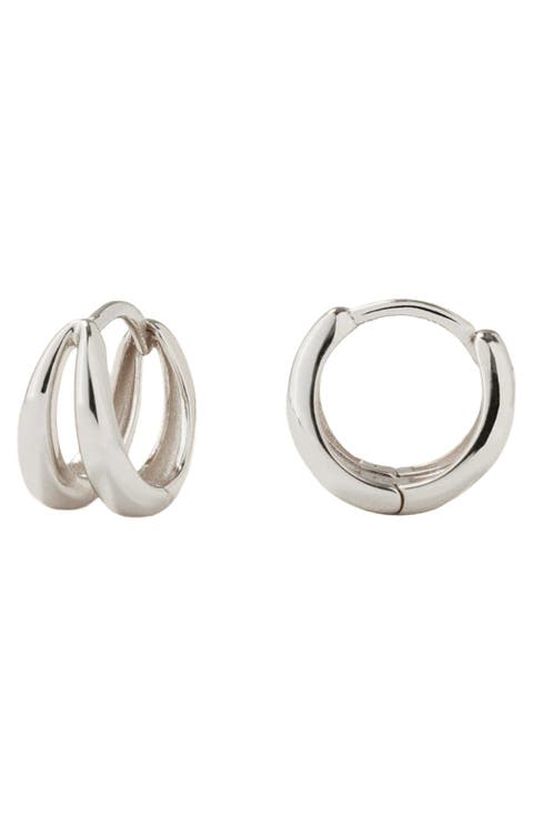 Split Huggie Hoop Earrings
