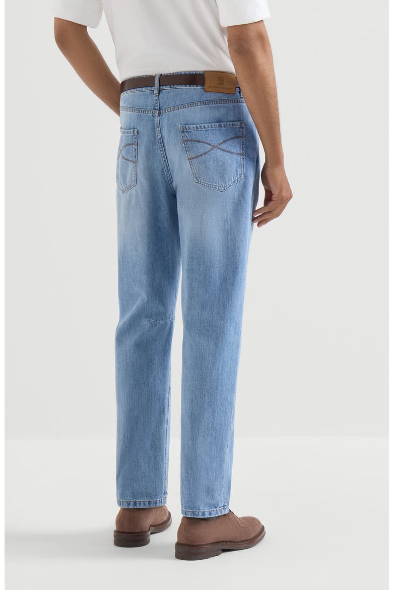 Lightweight denim five-pocket trousers, Alternate, color, Light Blue Denim