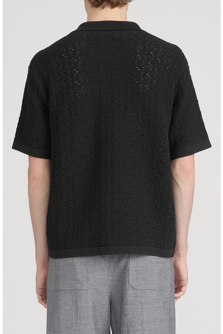 Open Stitch Cardigan, Alternate, color, BLACK