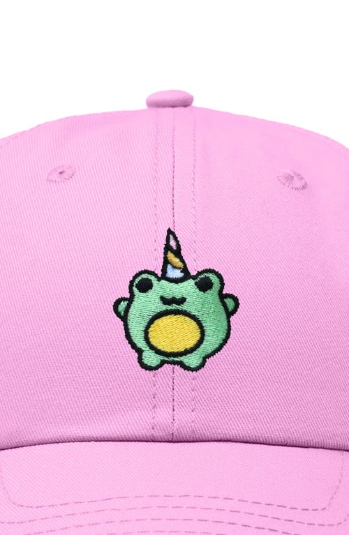 Dalix Froggy Unicorn Embroidered Cap In Light Pink