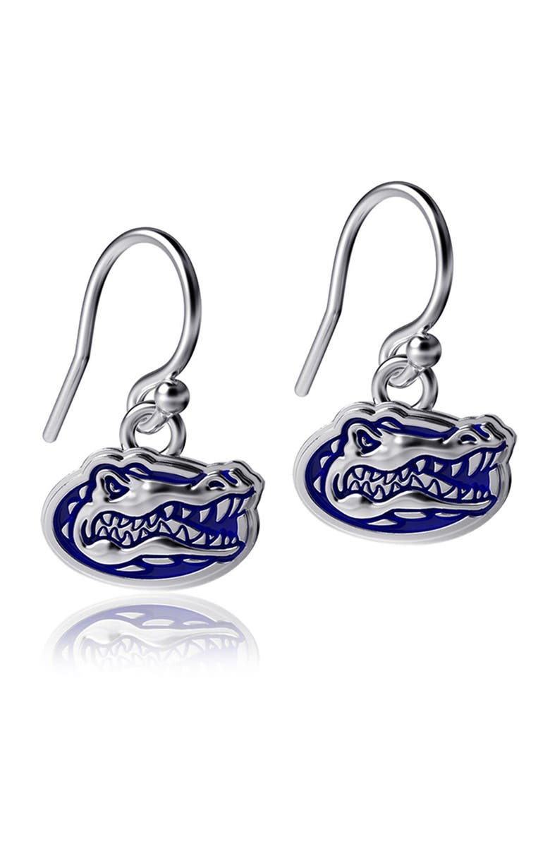 DAYNA DESIGNS Women's Dayna Designs Florida Gators Silver Enamel Dangle Earrings, Main, color, Silver