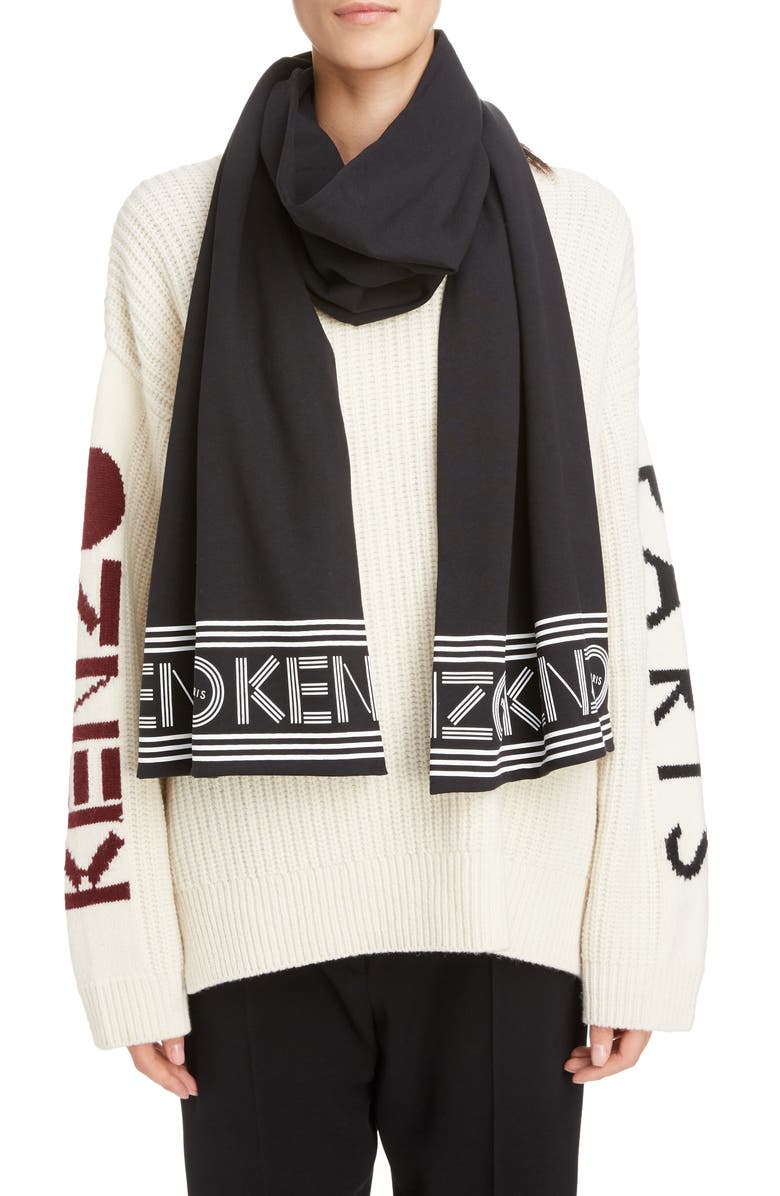 KENZO Sport Jersey Scarf, Alternate, color,