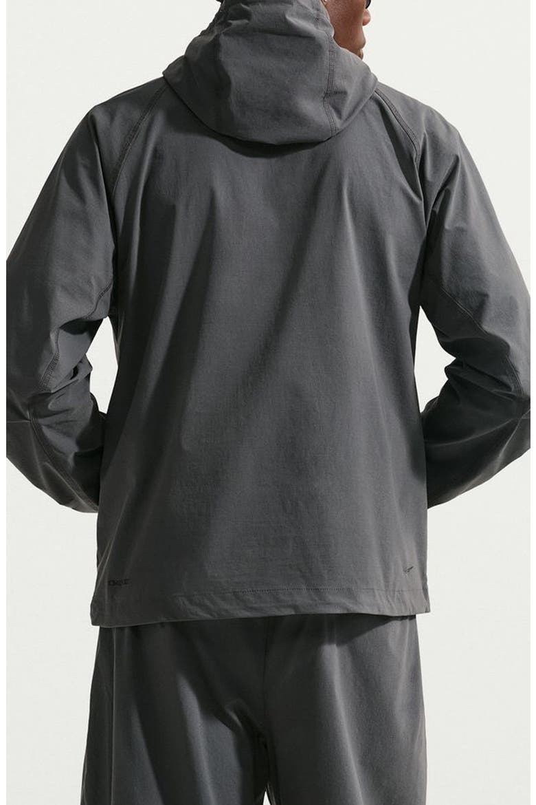 Dri-FIT Oversize Stretch Nylon Hooded Windrunner Jacket, Alternate, color, BLACK