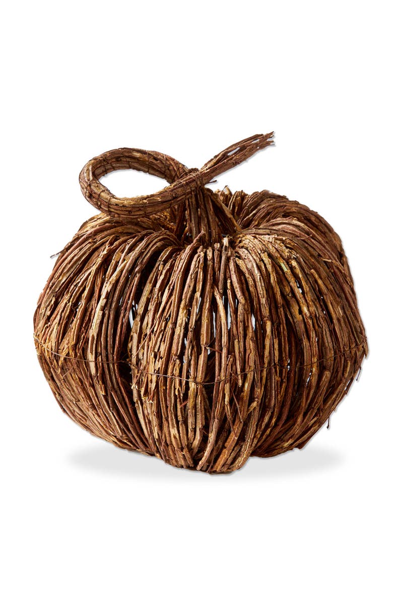 tag Large Natural Wood Vine Pumpkin Decor for Thanksgiving, Main, color, Beige