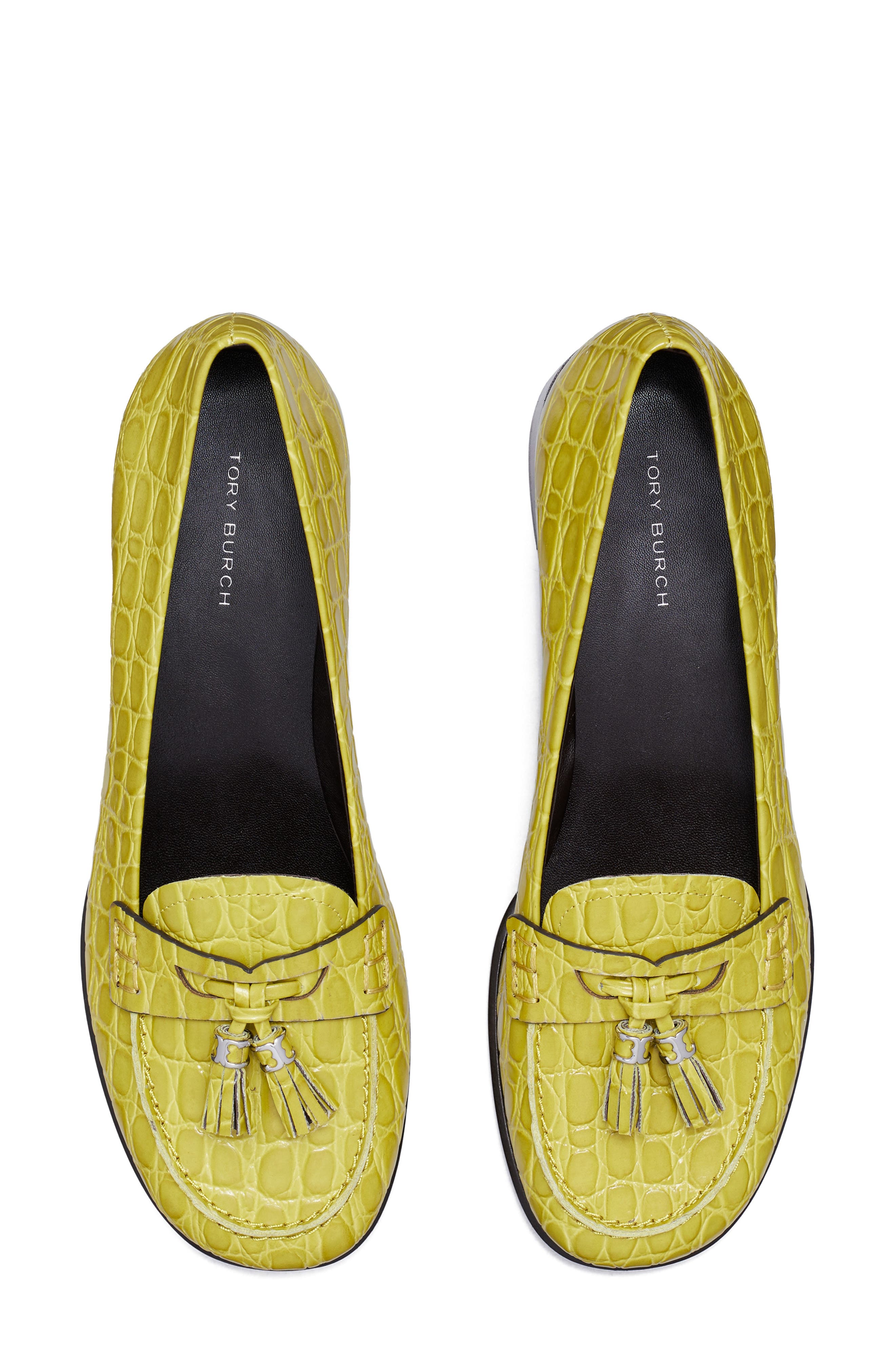 Tory Burch Croc Embossed Tassel Loafer (Women) | Nordstrom