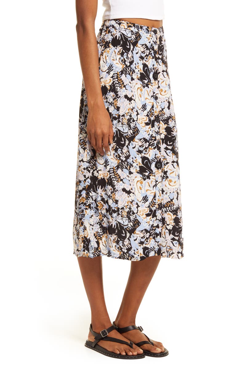 Treasure & Bond Print Button Front Skirt, Alternate, color,