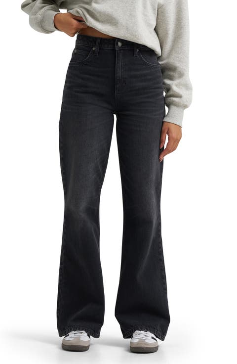 High Waist Retro A-Line Jeans