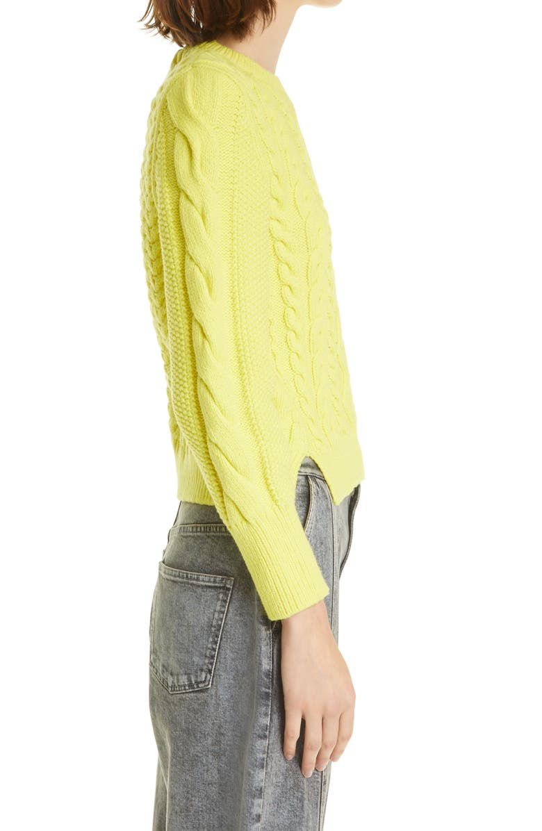 Stella McCartney Aran Organic Cotton Blend Crop Sweater, Alternate, color,