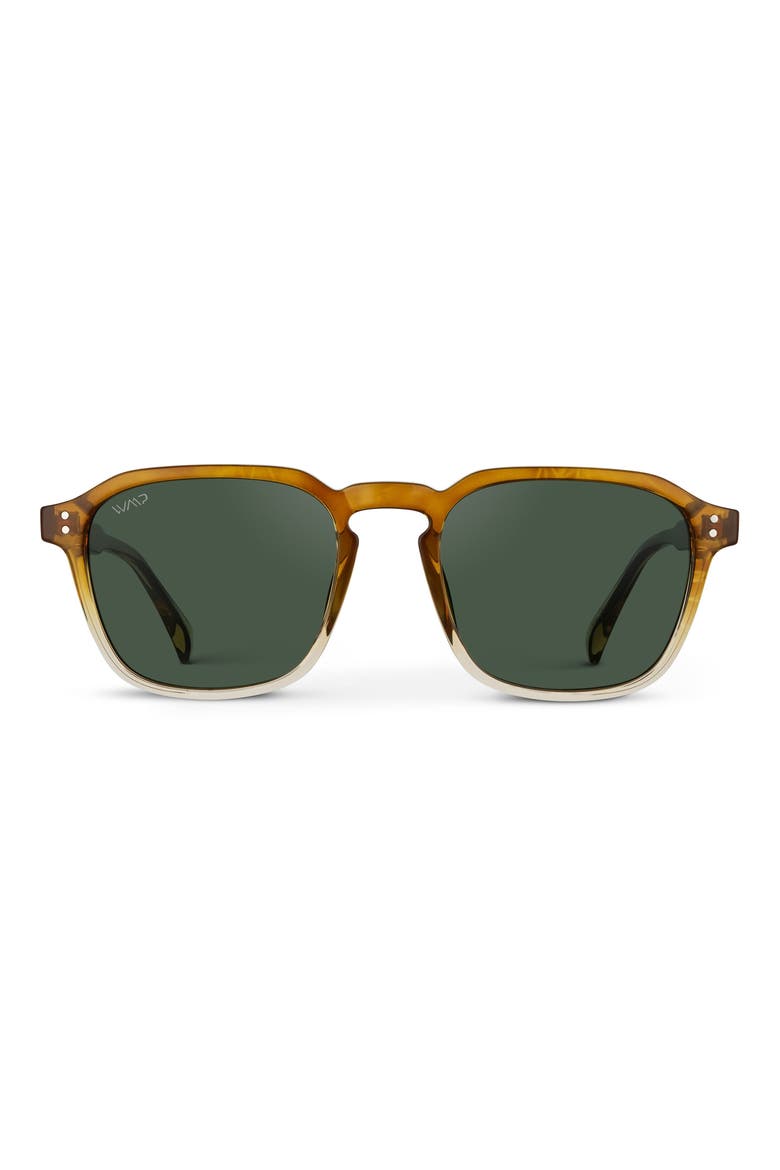 Francis - 52mm Geometric Square Polarized Sunglasses, Main, color, Sunset Tortoise