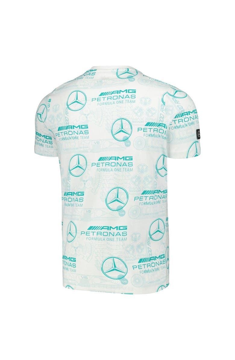 PUMA Men's Puma  White Mercedes-AMG Petronas F1 Team Allover Print T-Shirt, Alternate, color, 