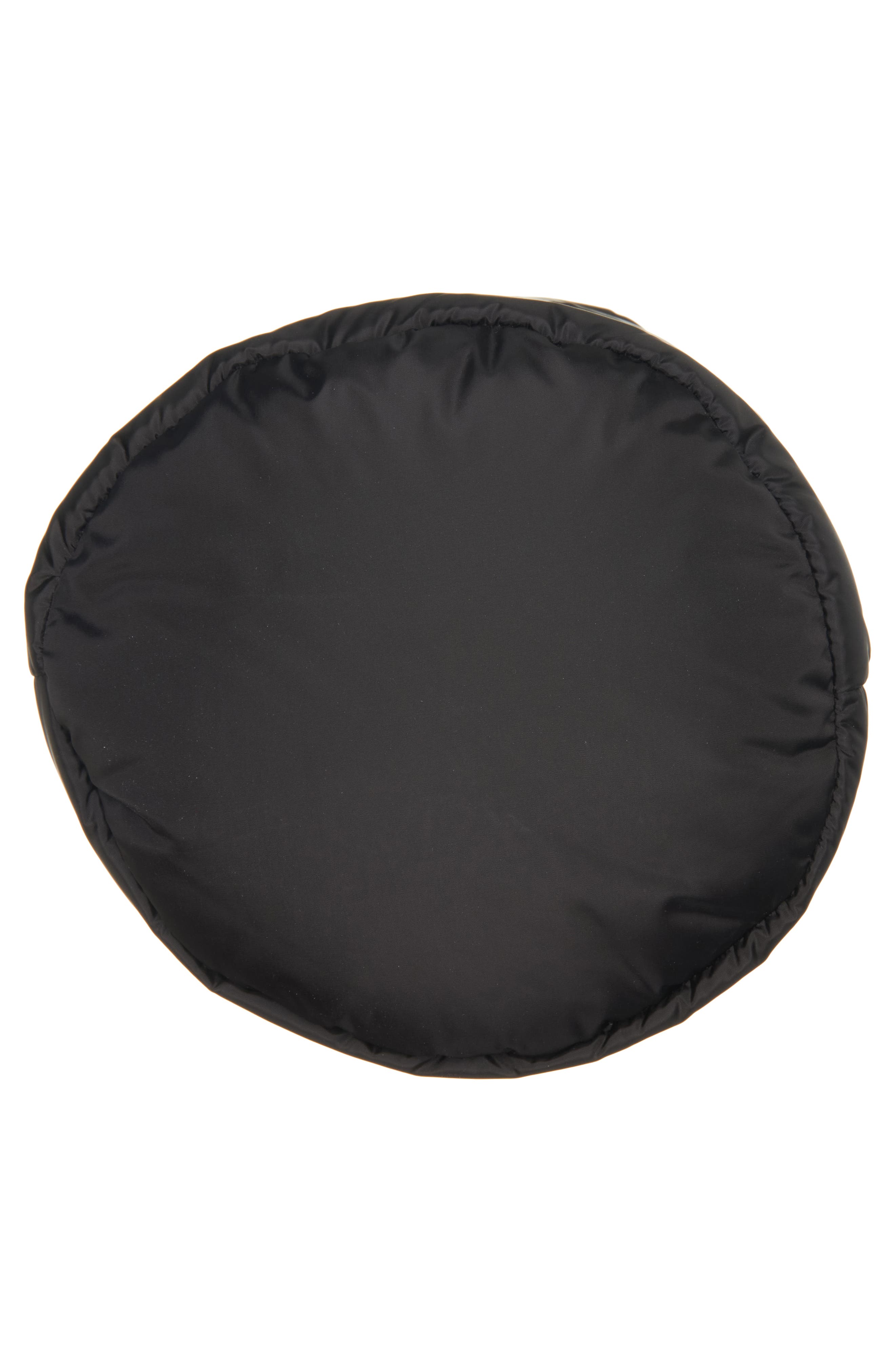 Moncler Caradoc Quilted Puffer Bucket Bag, Alternate, color, Black