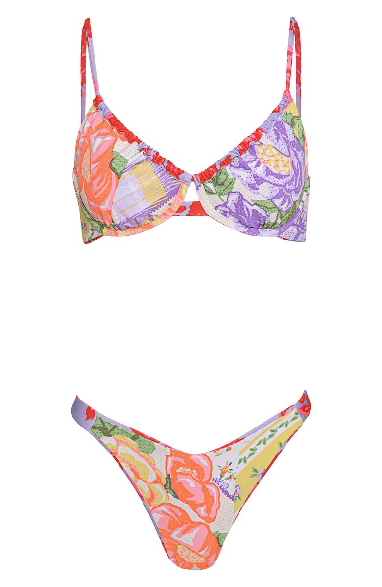 Maaji Lavender Dream Waikiki Reversible Bikini Bottoms, Alternate, color, Purple