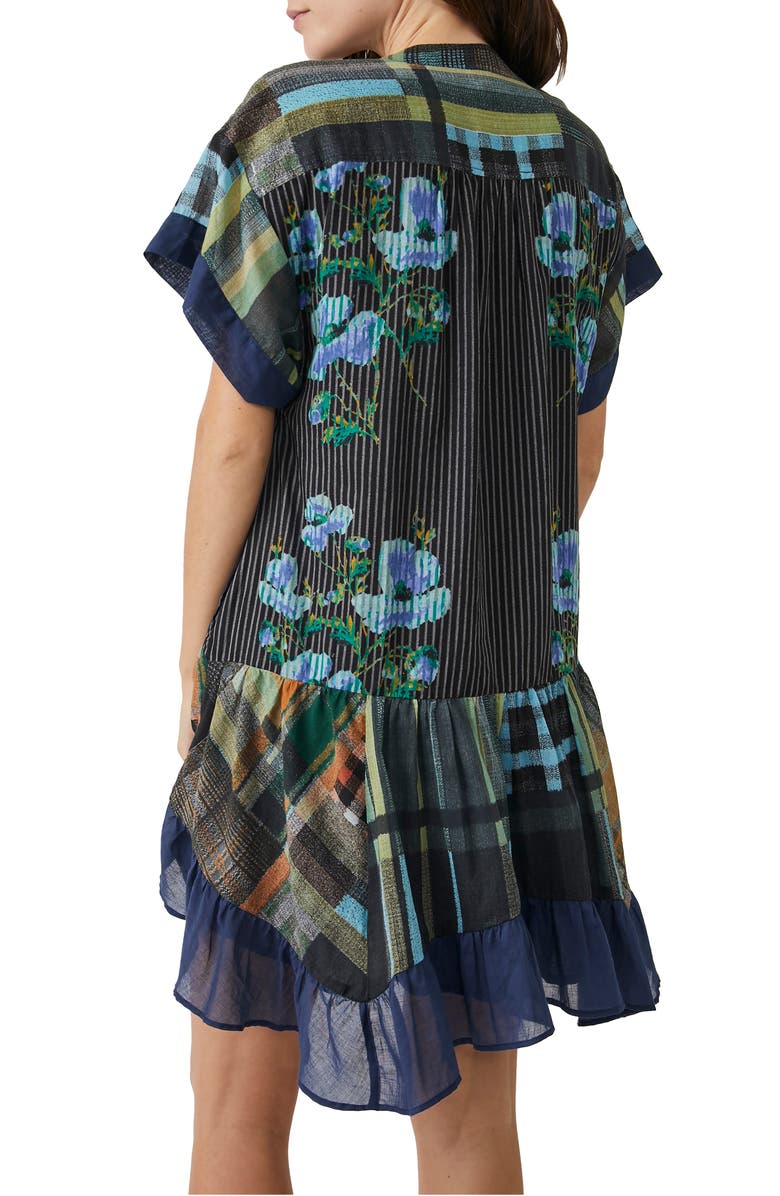 Free People Agnes Print Tiered Ruffle Minidress, Alternate, color, 