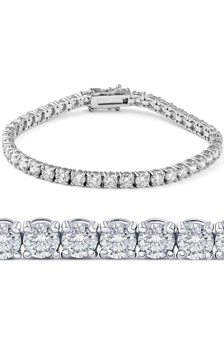 11 Ct T.W. Lab Grown Diamond Tennis Bracelet 14K Gold 7", Main, color, 14k White Gold