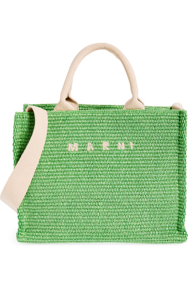 Marni Small Woven Tote Bag, Main, color,