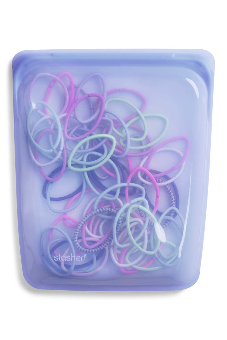 Half Gallon Reusable Silicone Storage Bag, Alternate, color, AMETHYST
