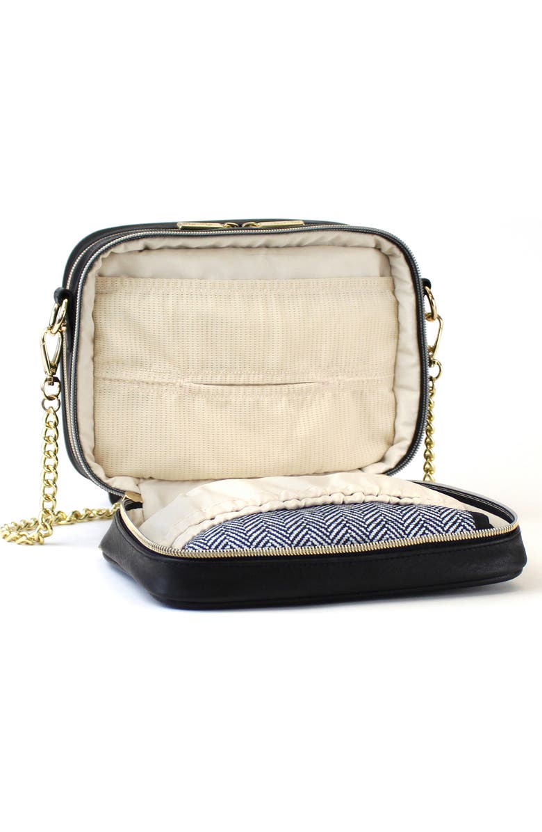 Itzy Ritzy Double Take Faux Leather Crossbody Diaper Bag, Alternate, color,