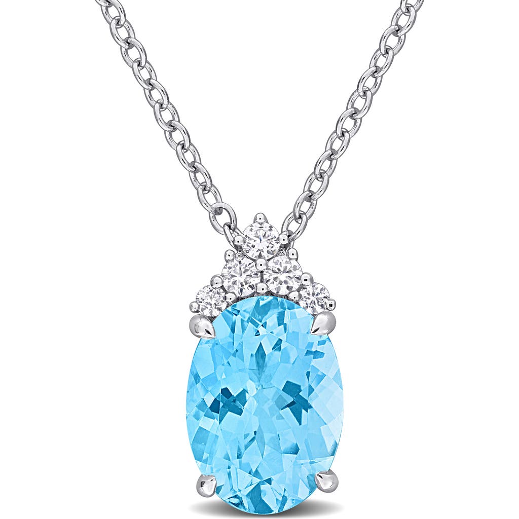 Delmar Sky Blue Topaz Pendant Necklace