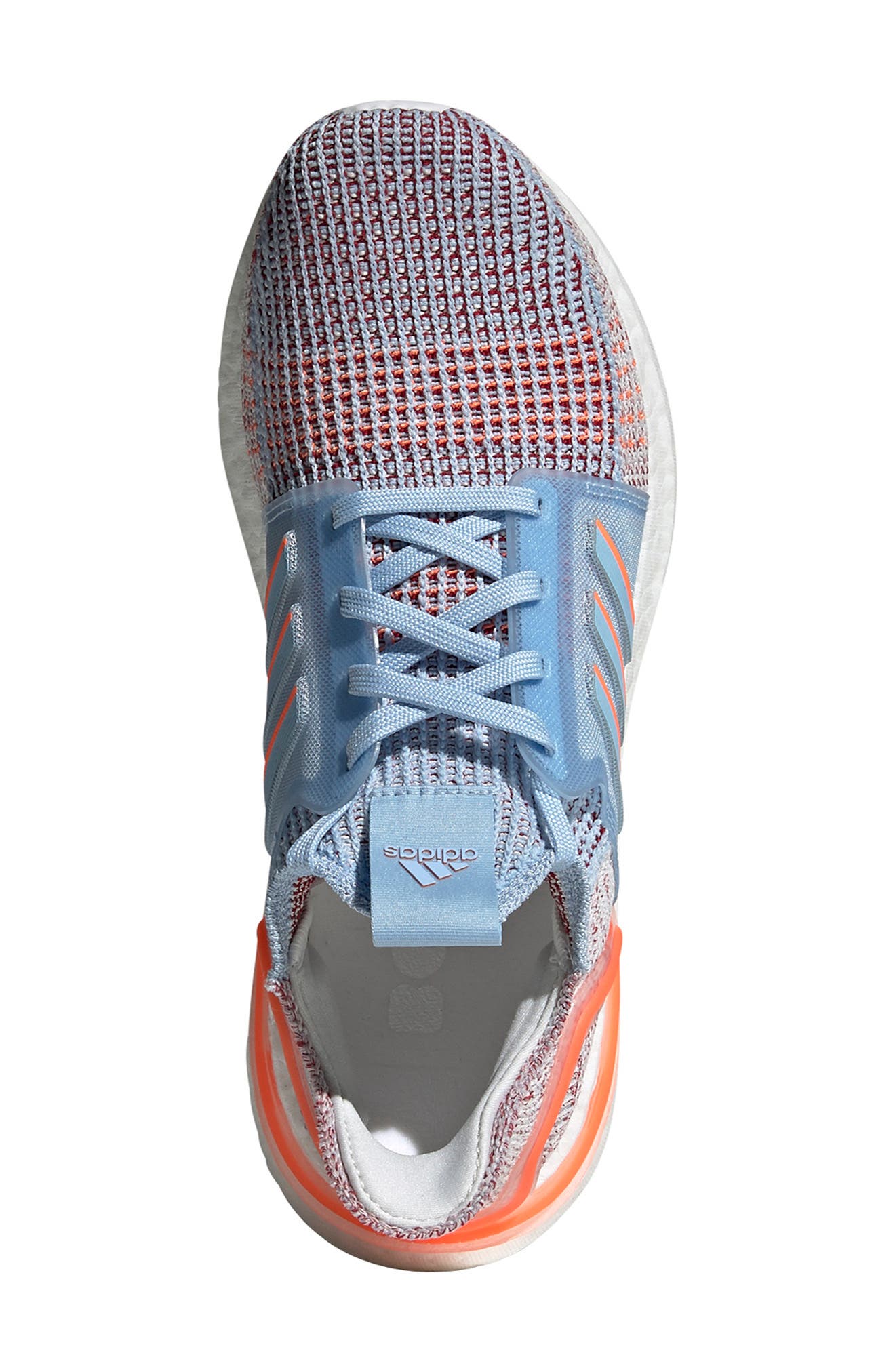 UltraBoost 19 Running Shoe, Alternate, color, GLOW BLUE/ HI-RES CORAL