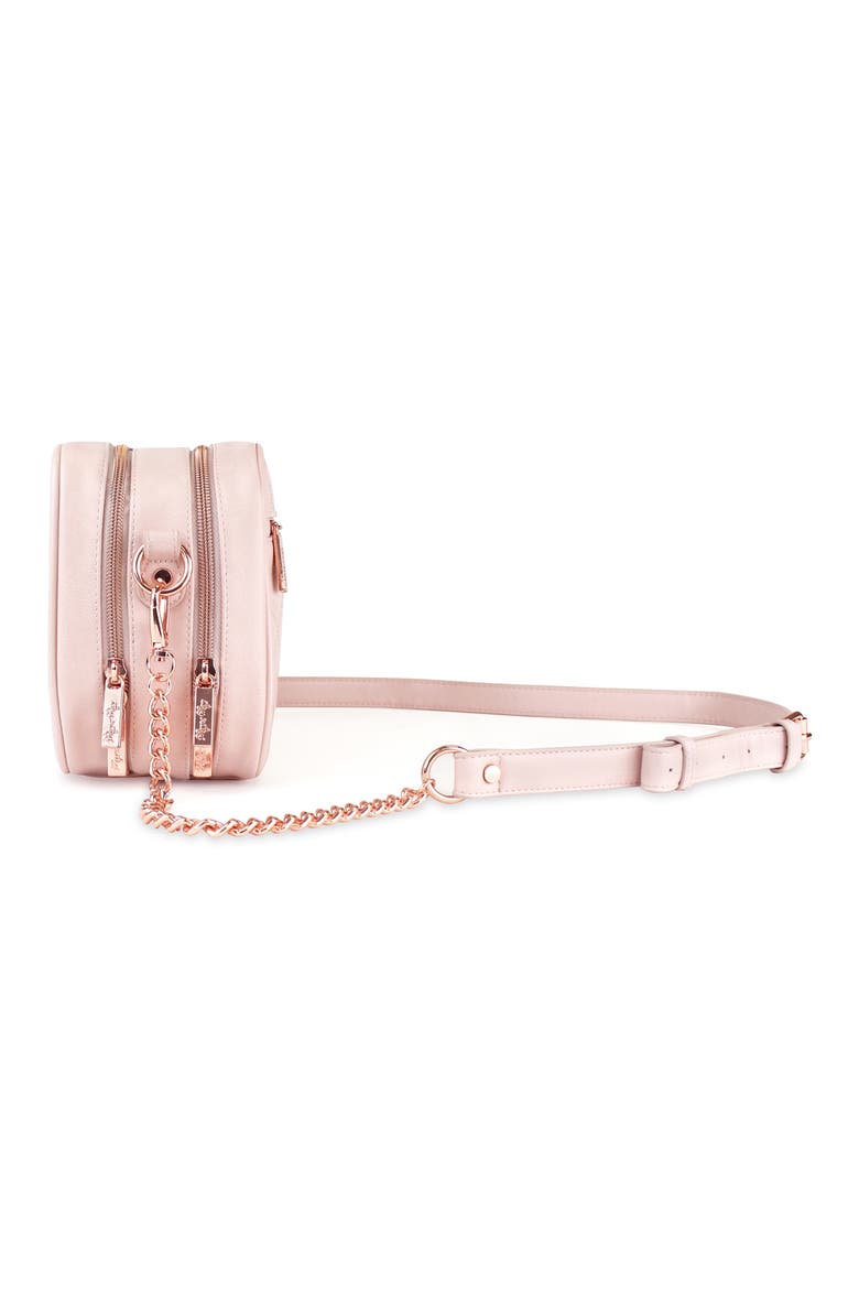 Double Take Faux Leather Crossbody Diaper Bag, Alternate, color, BLUSH