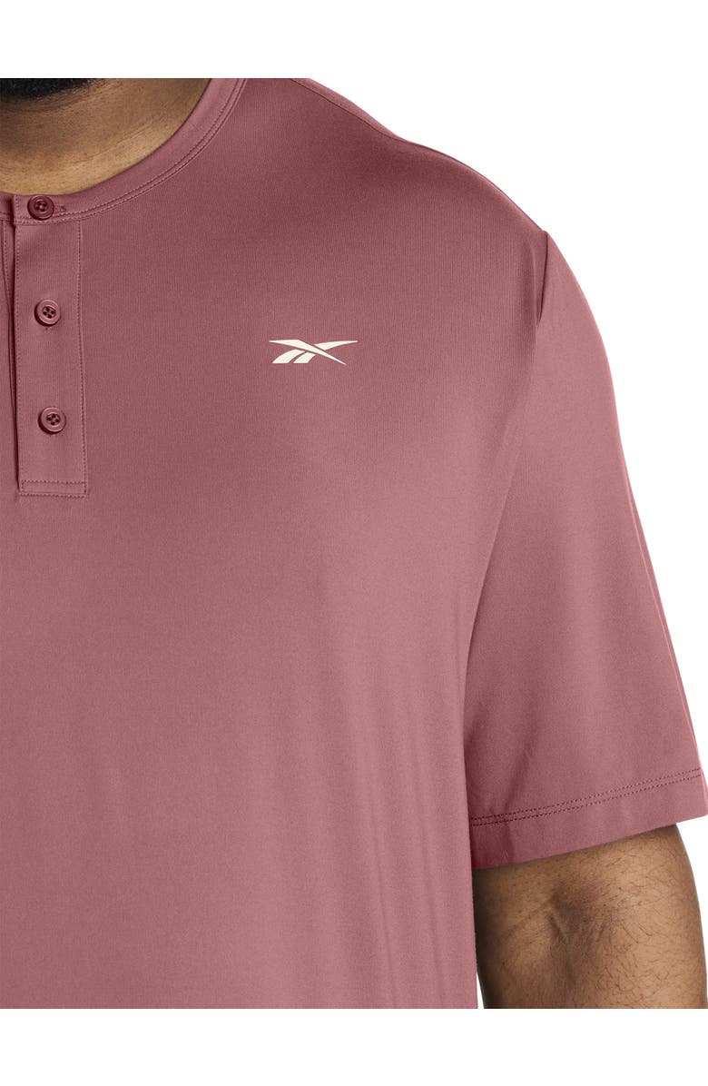 Reebok Big & Tall Performance Perfect Henley T-Shirt, Alternate, color, Sedona Rose
