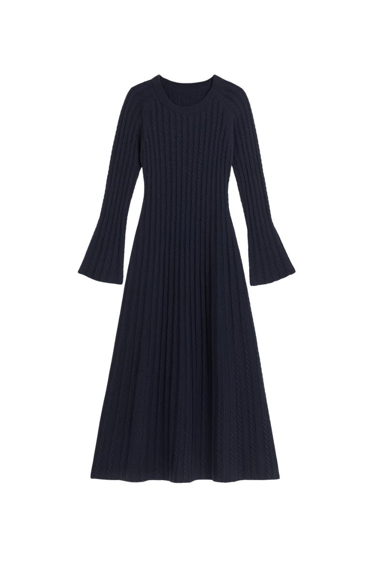 Ella Sweater Dress, Alternate, color, Navy