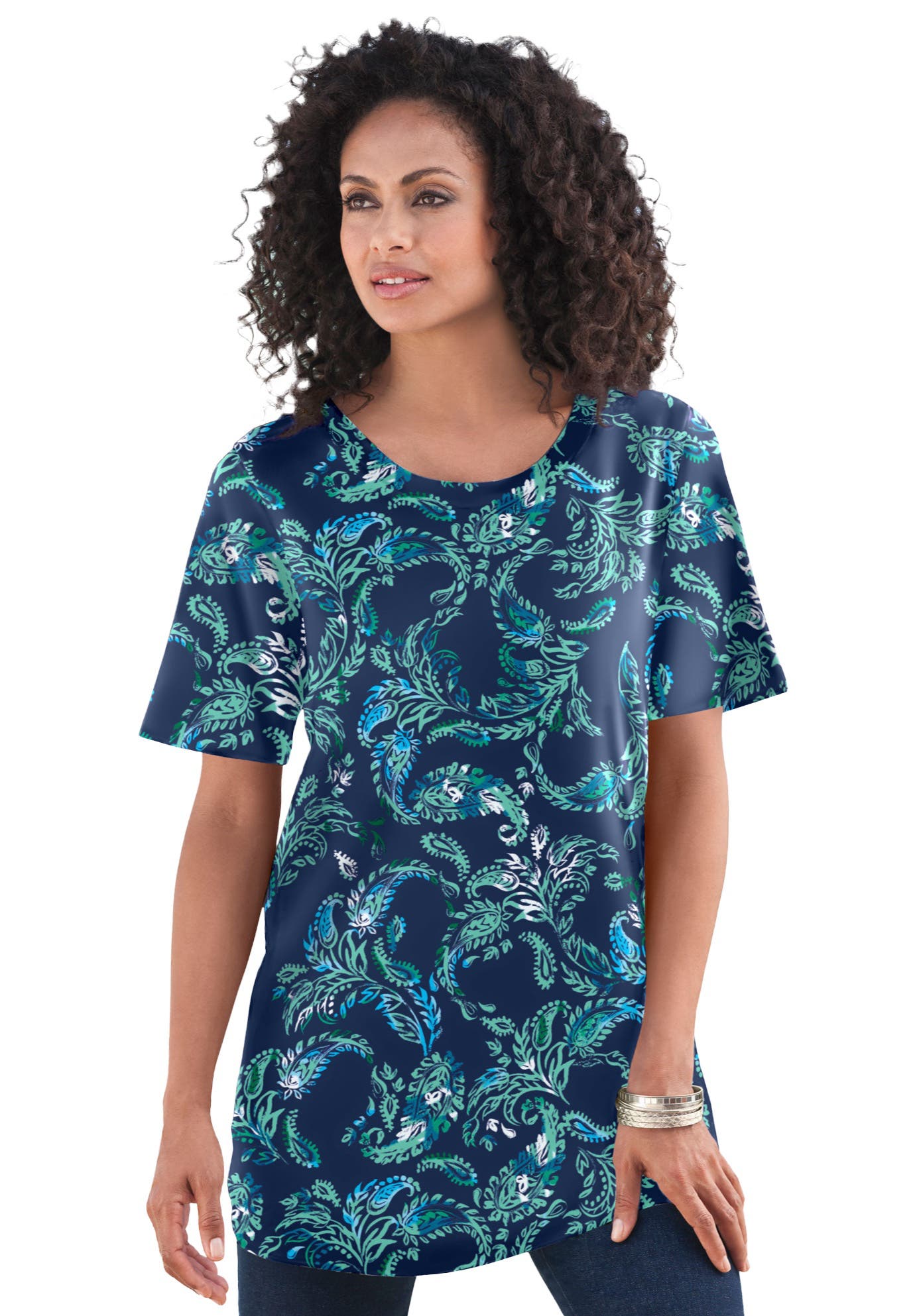 selected NAVY PAISLEY VINES