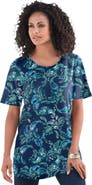 Roaman's Plus Size Cotton Ultimate Crewneck Tee