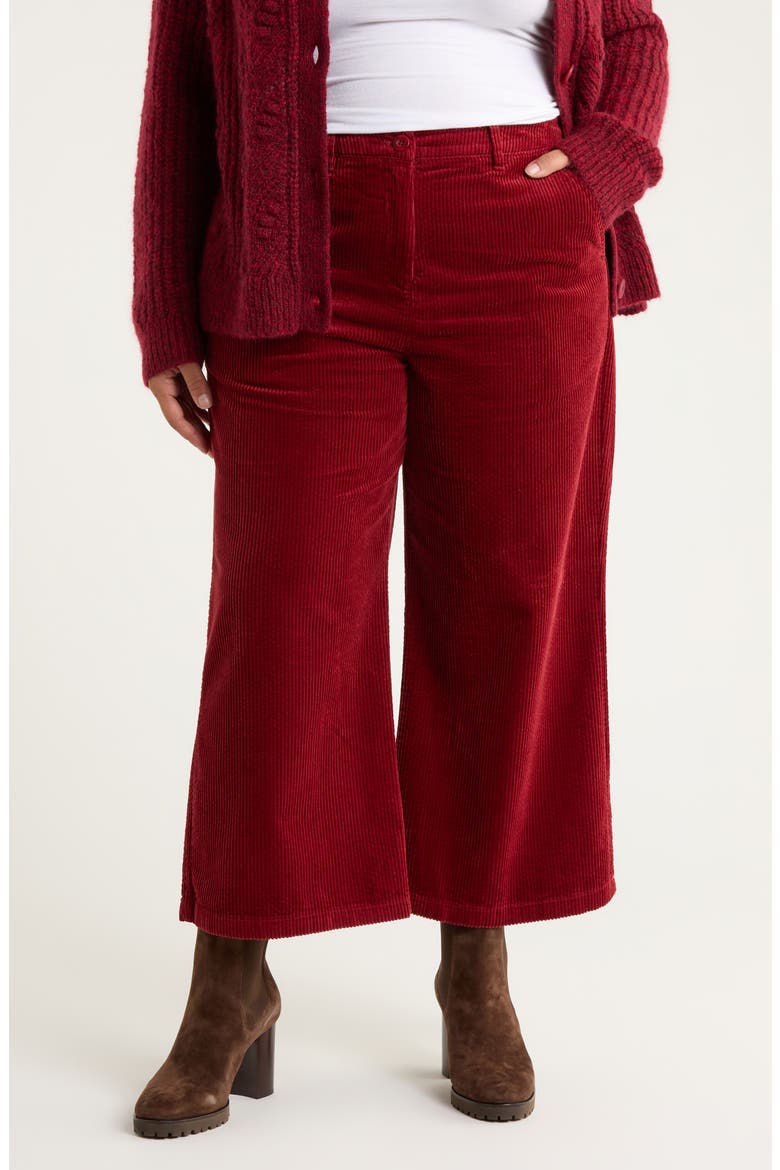 Asphodel Crop Wide Leg Corduroy Pants, Main, color, JAM