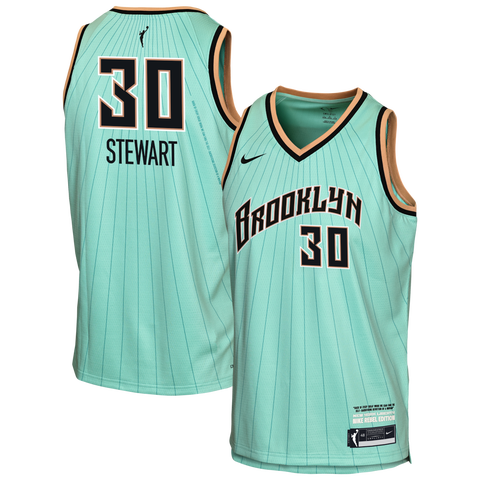Youth Nike Breanna Stewart Mint New York Liberty Victory Jersey - Rebel Edition
