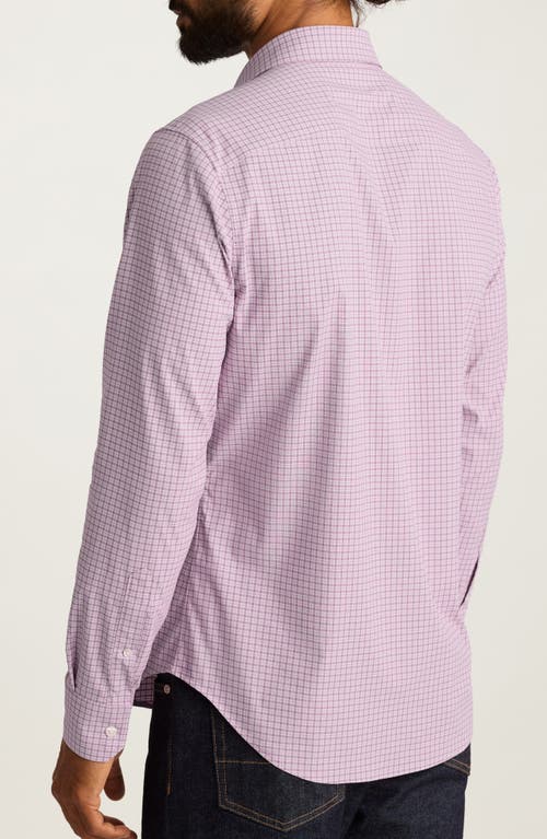 Bonobos Tech Slim Fit Check Button-up Shirt In Pink