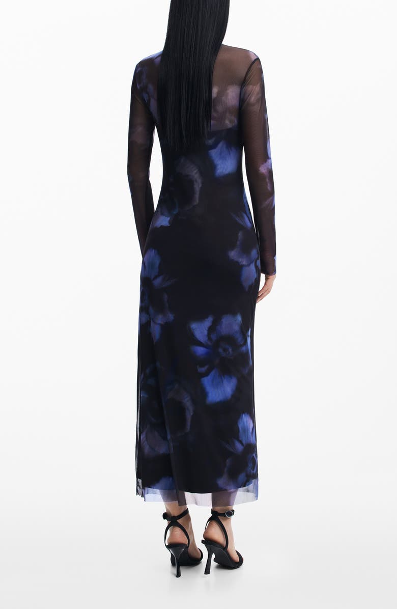 Desigual Nueva Orleans Floral Long Sleeve Dress, Alternate, color, 