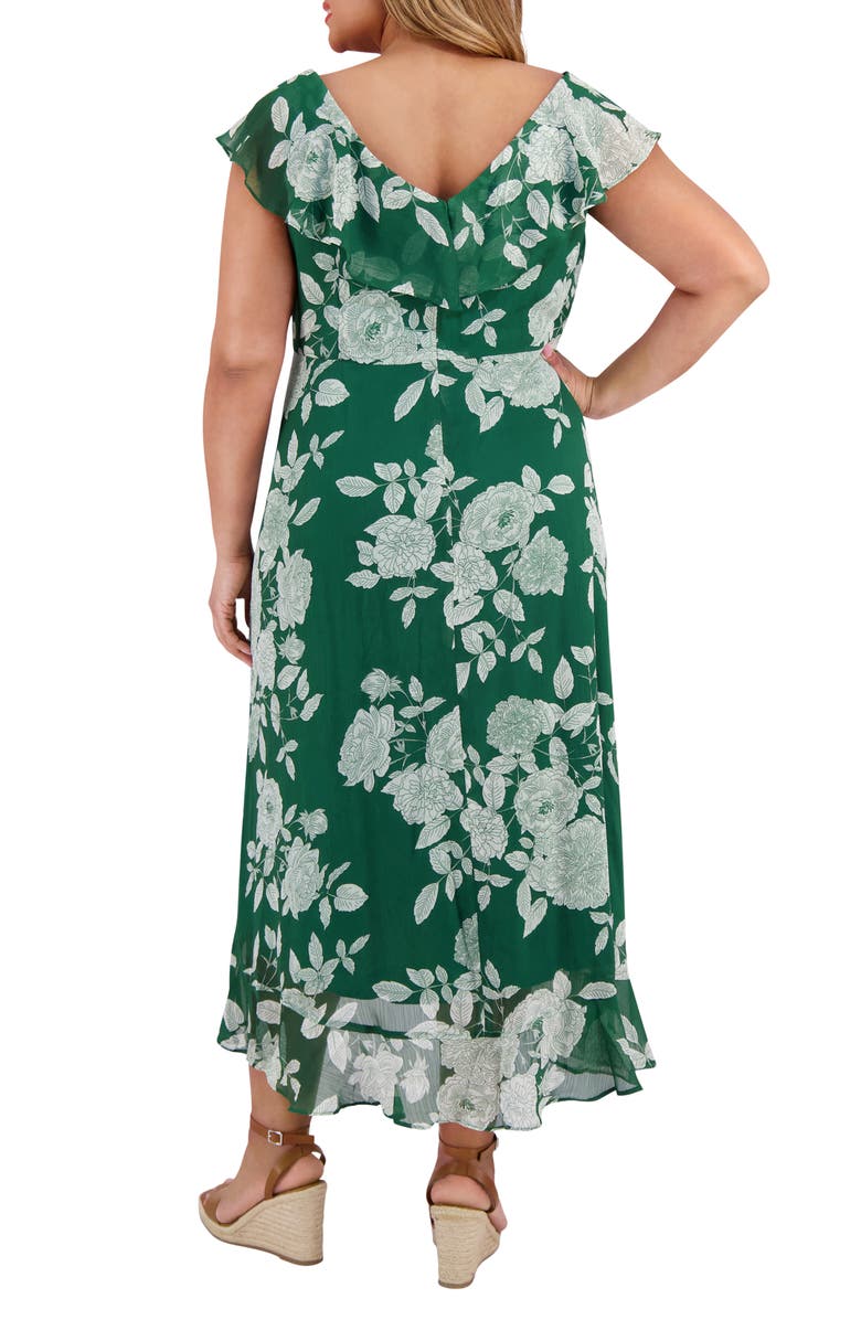 London Times Ruffle Wrap Maxi Dress, Alternate, color,