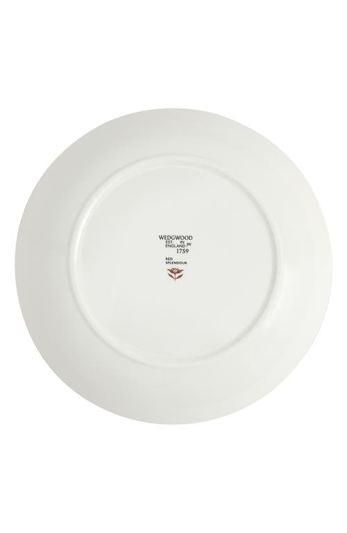Wedgwood Red Splendor 22k Gold Accent Deep Bone China Plate In Multi