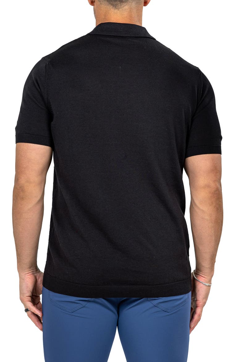 Marthy Black Polo, Alternate, color, BLACK