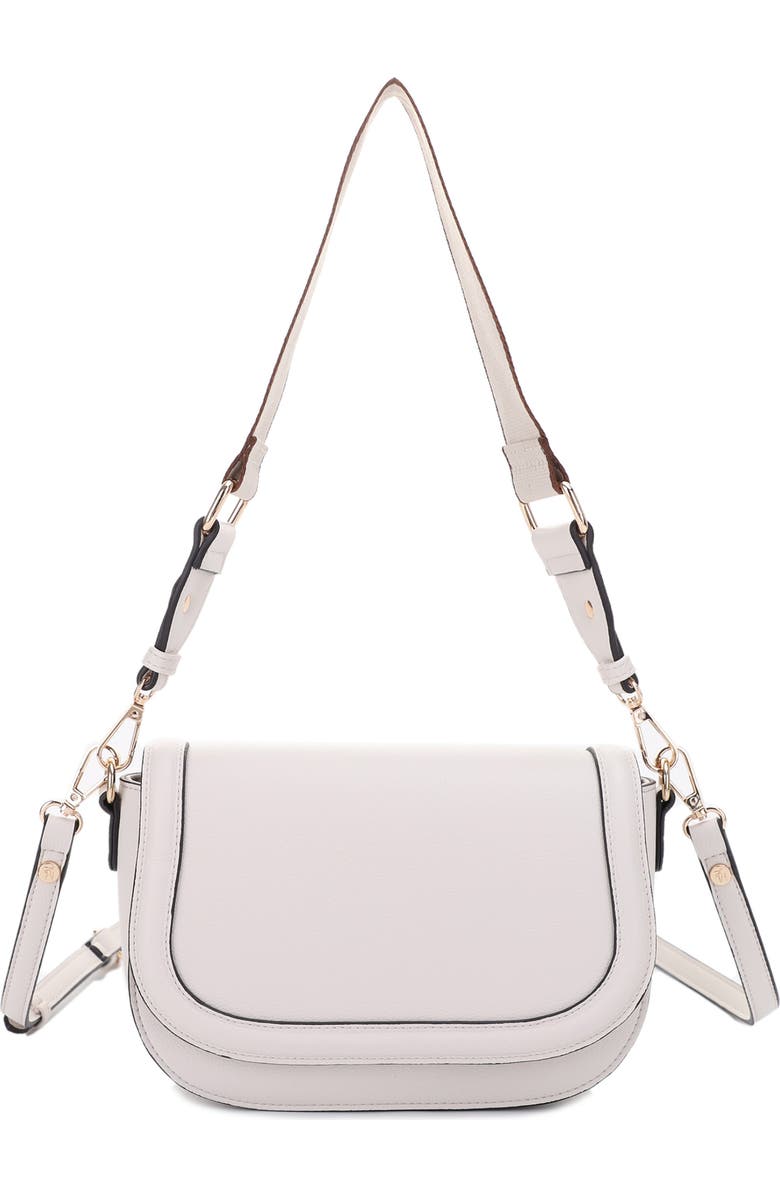 Mali + Lili Kiana Recycled Vegan Leather Crossbody Bag, Main, color, Ivory