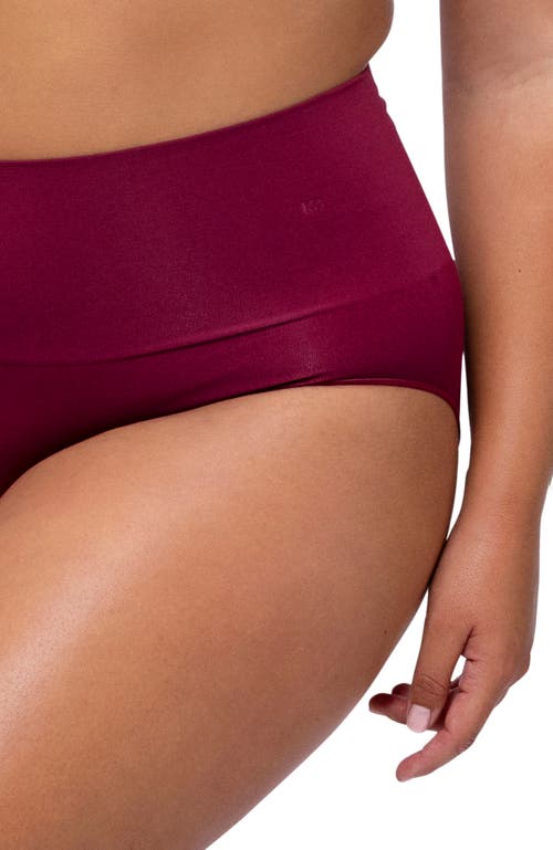Underoutfit Smoothing At Waist Brief In Burgundy