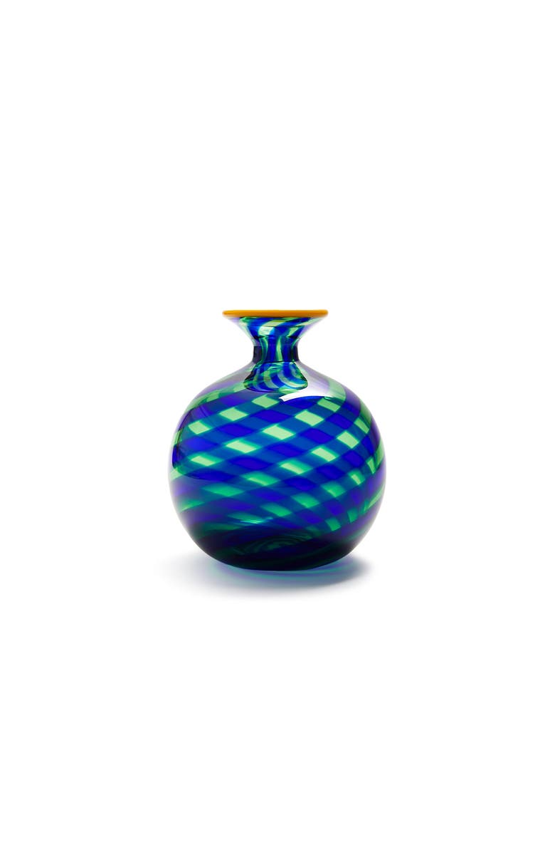 La DoubleJ Mini Ciccio Vase, Main, color, Rigadin Twist Blue