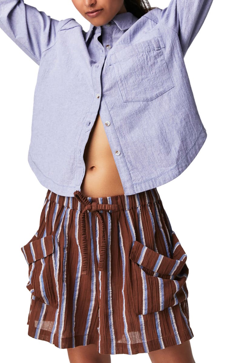 Free People Classic Button-Up Shirt, Alternate, color, 