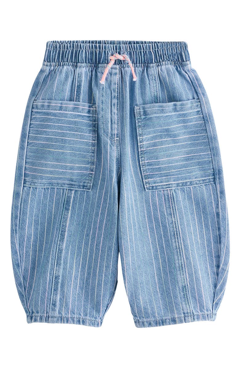 NEXT Kids
Stripe Drawstring Balloon Jeans, Main, color,