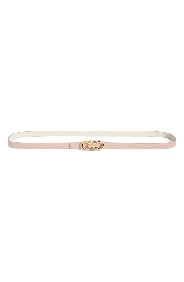 FERRAGAMO Double Gancio Contour Leather Belt, Alternate, color, 
