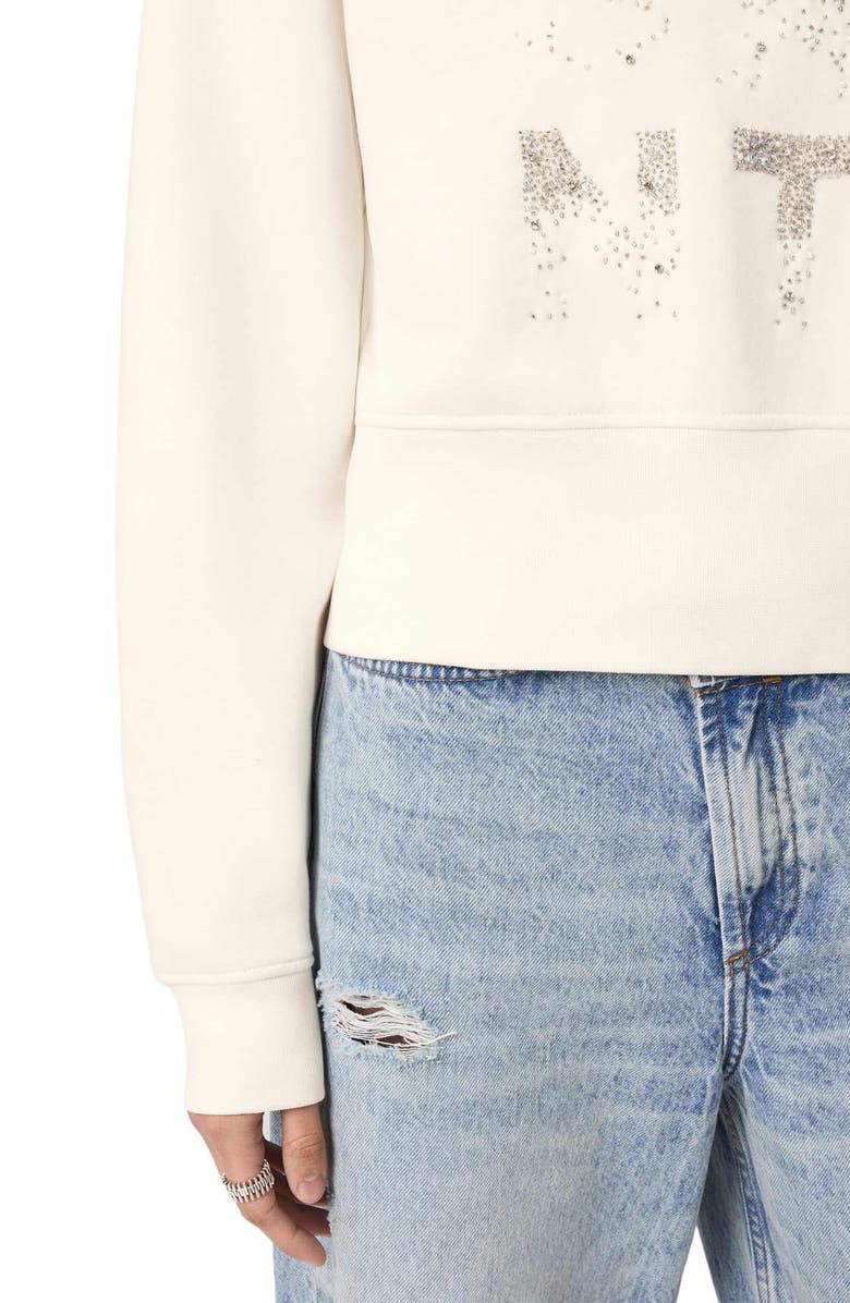 AllSaints Stacks Separo Sweatshirt, Alternate, color, Optic White