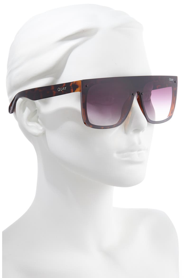 Jaded 150mm Shield Sunglasses, Alternate, color, TORTOISE/ PURPLE FADE